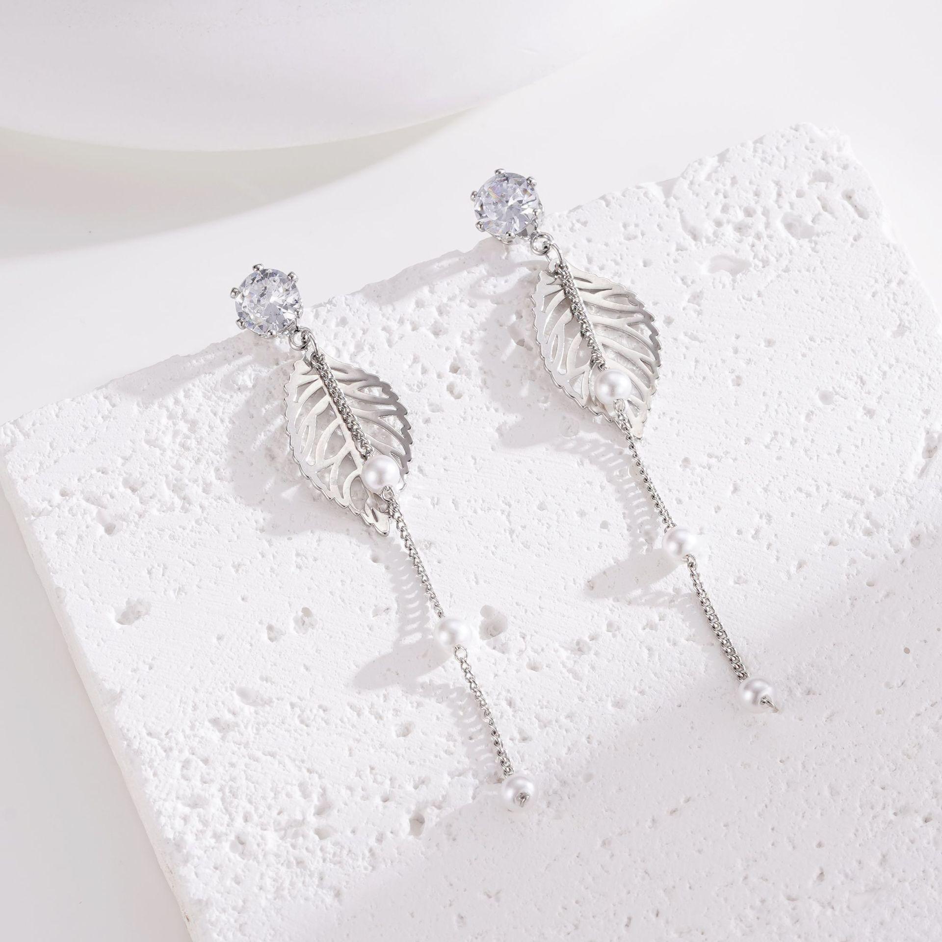 

Корейская мода Жемчужная кисточка Длинные серьги - 925 серебряная игла Горячие украшения для женщин