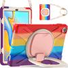 Armor Case For Samsung Galaxy Tab A 10.1 SM-T510 SM-T515 360 Rotatable Stand Hybrid Cover With Hand Strap Shoulder Strap