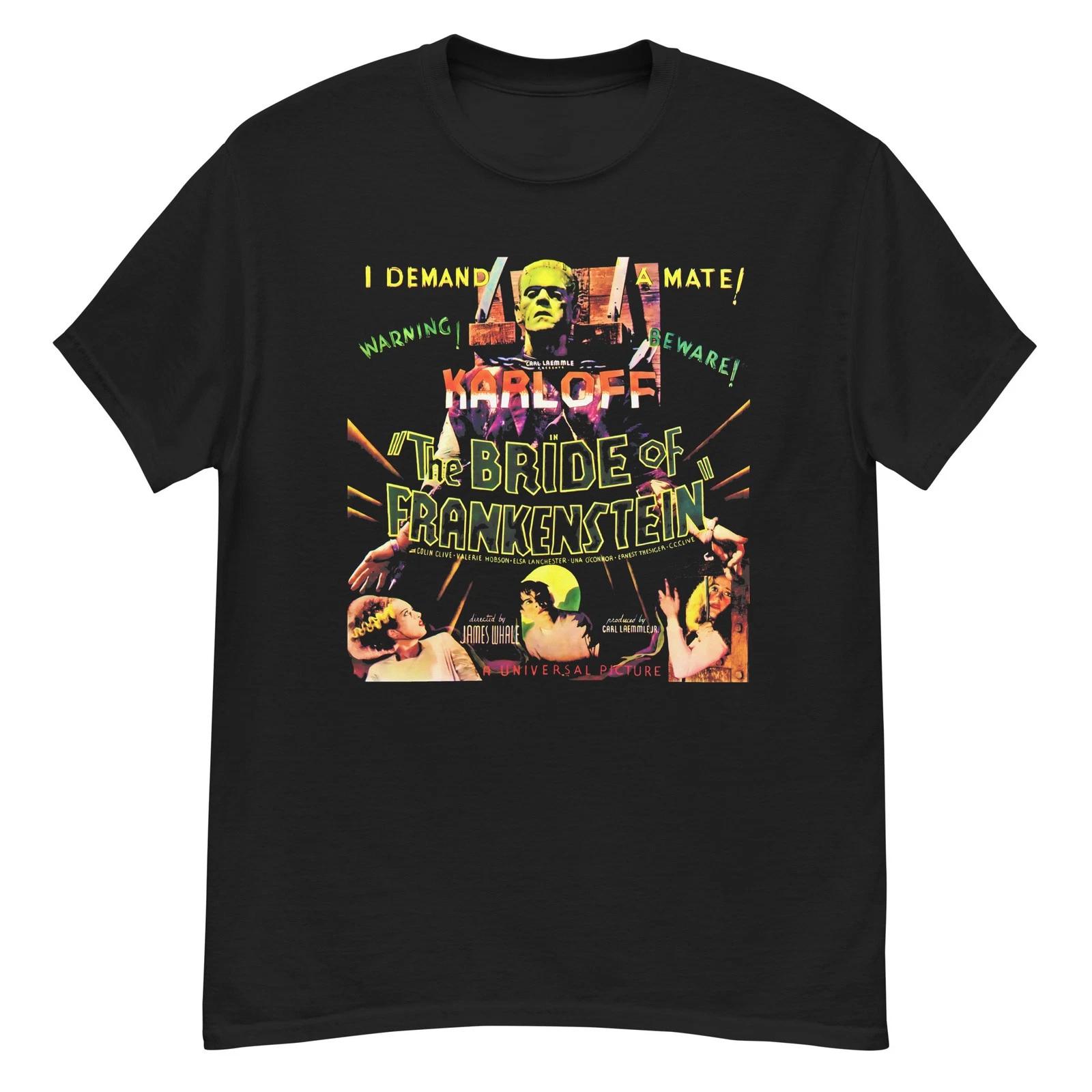 Bride of Frankenstein cult horror film fan art t-shirt L