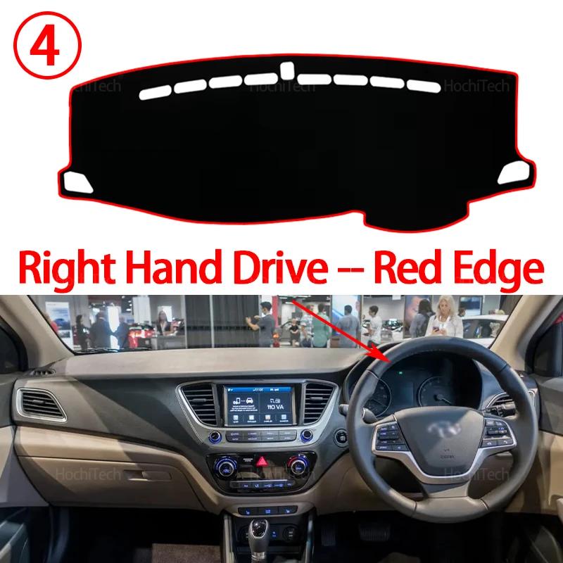 For Hyundai Solaris 2 Accent Verna 2017-2021 Dashboard Cover Board Anti-Slip Mat Protect Pad Car Accessories Sunshade Carpet