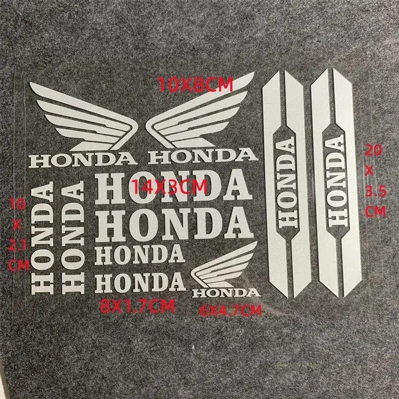 ABO2 New Motorcycle Sticker Racing Helmet Car Suitable for Honda Sticker Reflective Sticker Waterproof Sun Protection Car Decor