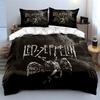 Led Zeppelin Černá sada povlečení Povlečení Sada povlaků na přikrývku Povlak na přikrývku Povlaky na polštář (1 * Povlak na peřinu 2 * Povlaky na polštář, bez náplně do peřiny)
