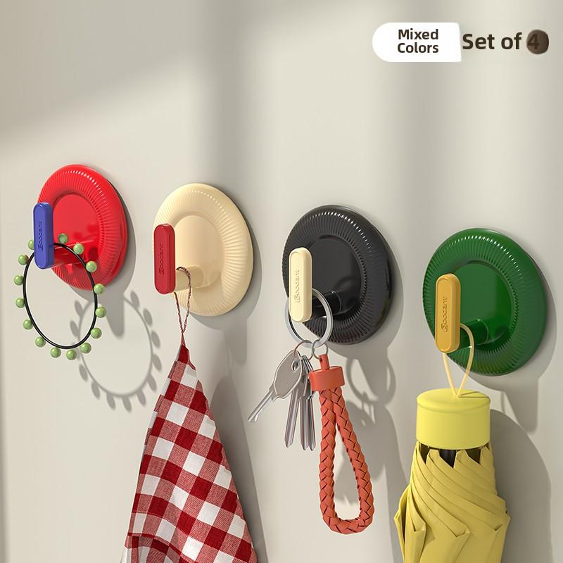Luxury Adhesive Wall Hooks For Batoom Towel Storage No Trace No Drilling Required Strong Bearing Capaci Plastic Hooks
