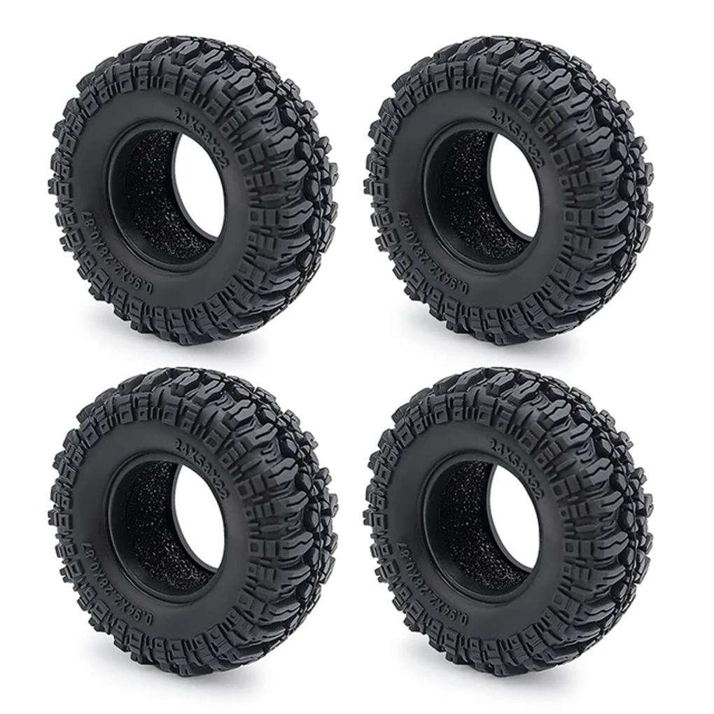 4pcs Rubber Wheel Tires Crawler For 1/18 1/24 RC Car Part Diameter Width Wear-resistant RC Car Accessories Replacement Parts