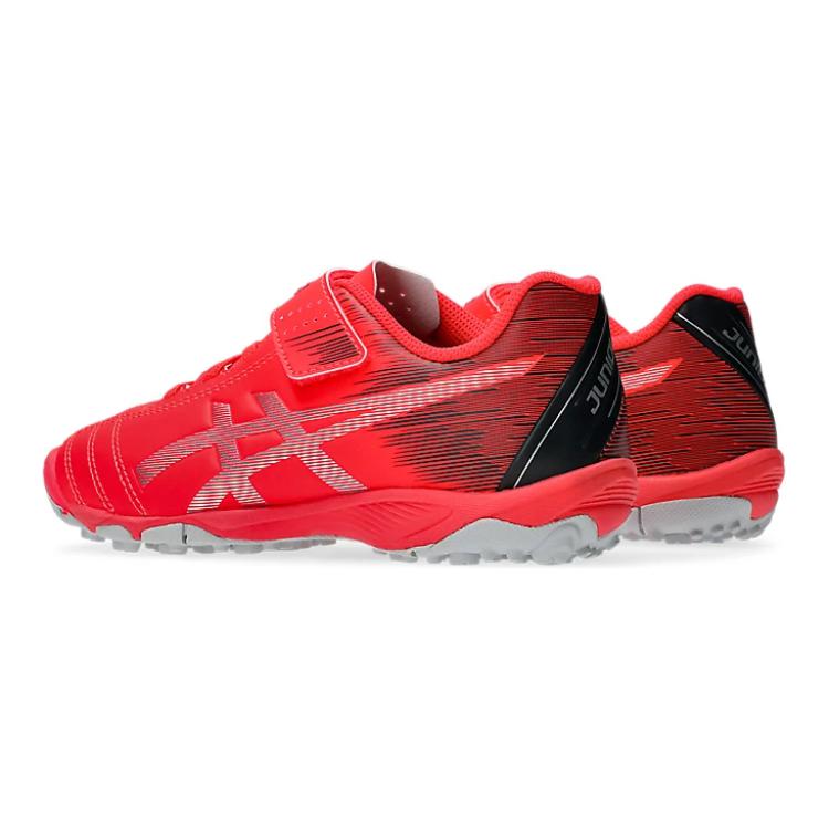 Asics Junior 6 Artificial Turf Low Top Soccer Shoes Kids Soccer Shoes Red Gray 1104A045-702