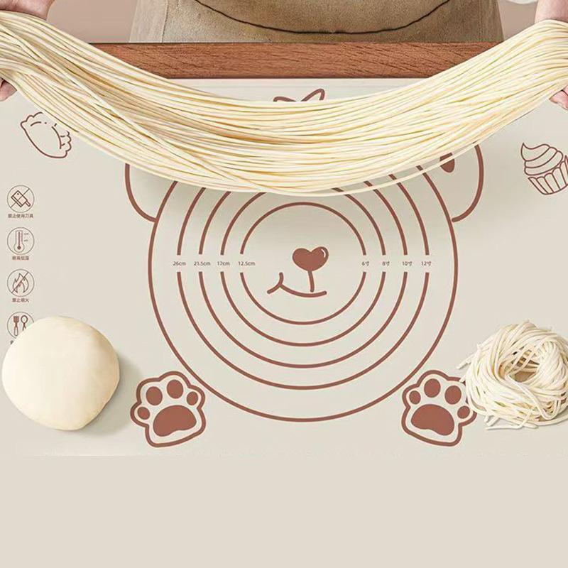 Large Thickened Silicone Baking Mat, Food-Grade Non-Stick Dough Kneading Mat, Non-Slip Kitchen Silicone Pastry Mat for Home Baking