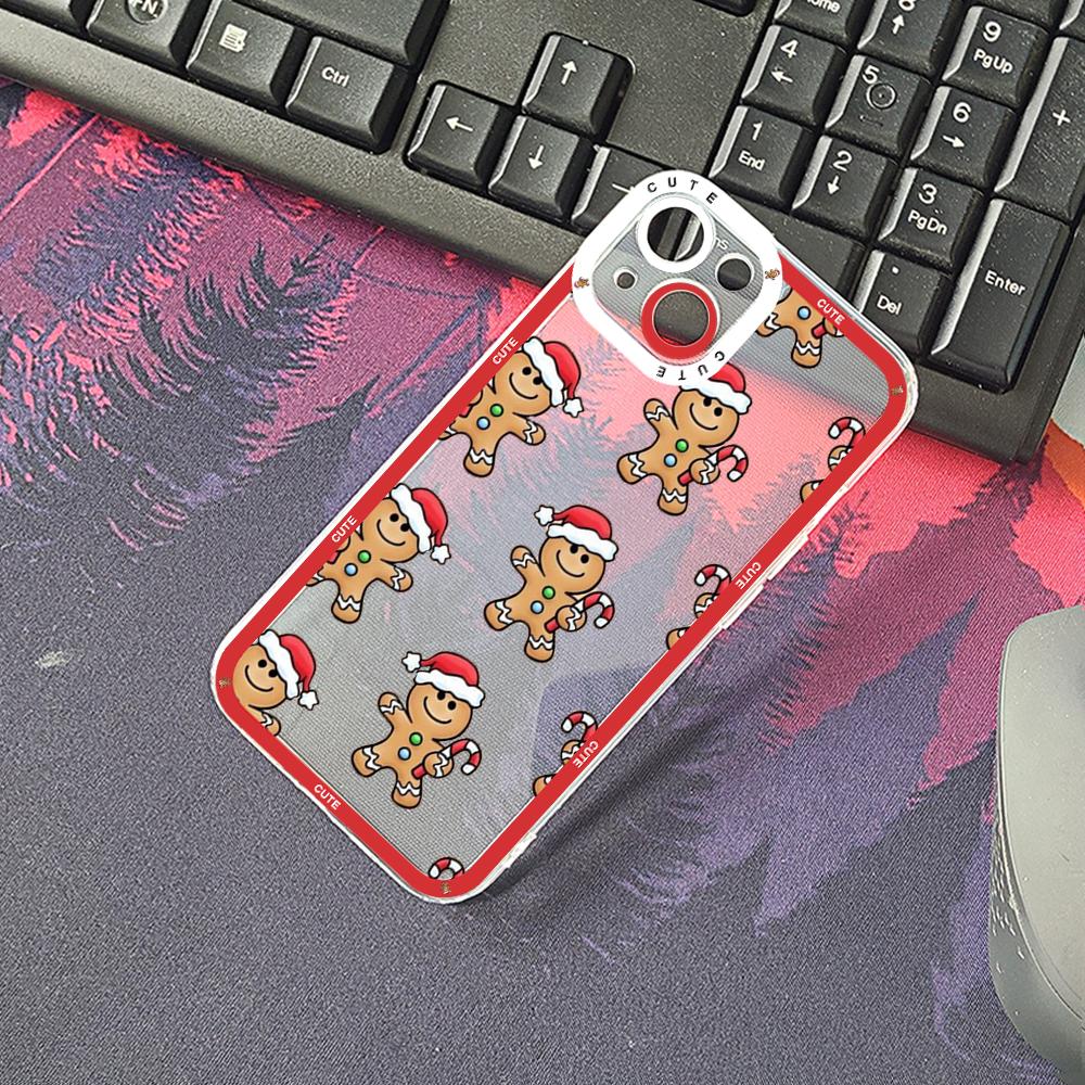 New Year Gifts Snow Elk Merry Christmas Phone Case for IPhone 13 12 11 14 Pro Max Mini 14 Plus 12MINI Creative Transparent Cover