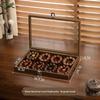 Wenge Wood Dustproof Jewelry Box with Lid for Bracelets and Accessories
