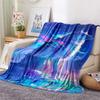 Dreamy Wolf Print Flannel Blanket, High quality Comfortable for All Seasons, Home Decor, Warmth and Comfort, Perfect for Christmas Gifts