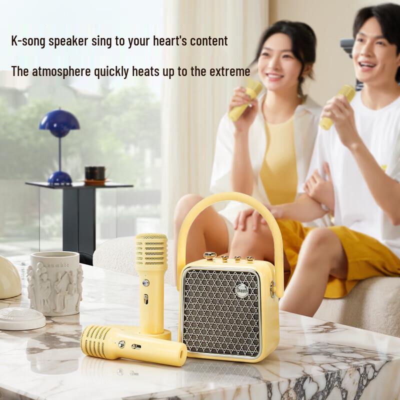 Dianyin Portable Karaoke Speaker with Dual Microphones