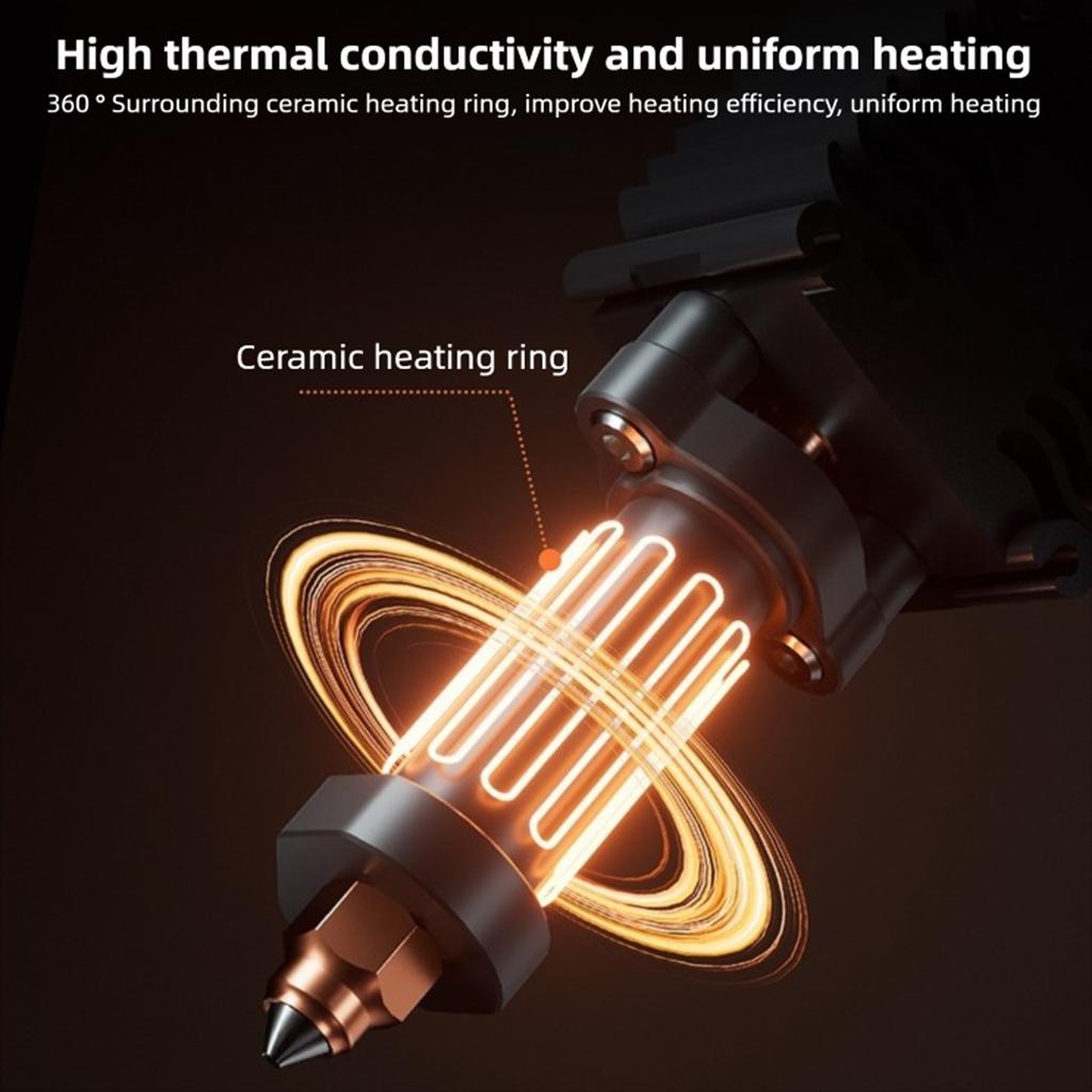 Hotend Replacement for Creality Hi Combo 3D Printer Quick Swap Nozzle Ceramic Heating Block Kit 300℃ Temperature Resisting