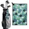 Magnetic Golf Towel with Strong Magnet Microfiber Waffle Golf Bag Towel Printed Golf Towel Golf Ball Cleaner