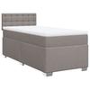 Vidaxl Letto Continentale Con Materasso, Taupe, Tessuto, 90X200 Cm