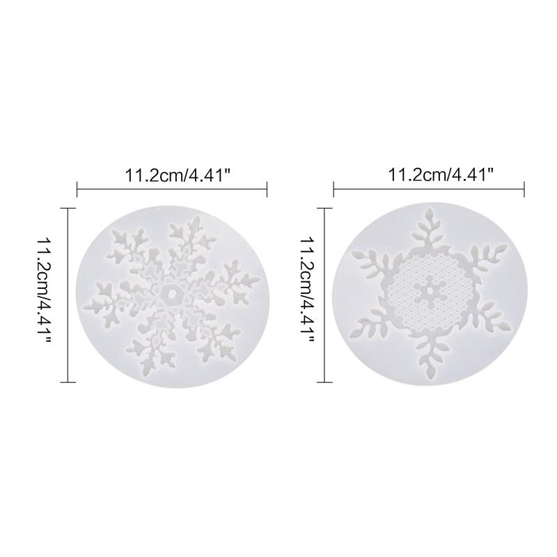 Reusable Snowflake Fondant Molds Silicone Keychain Pendant Mold Resin Charms Various Usage 3D Snowflake Silicone Molds