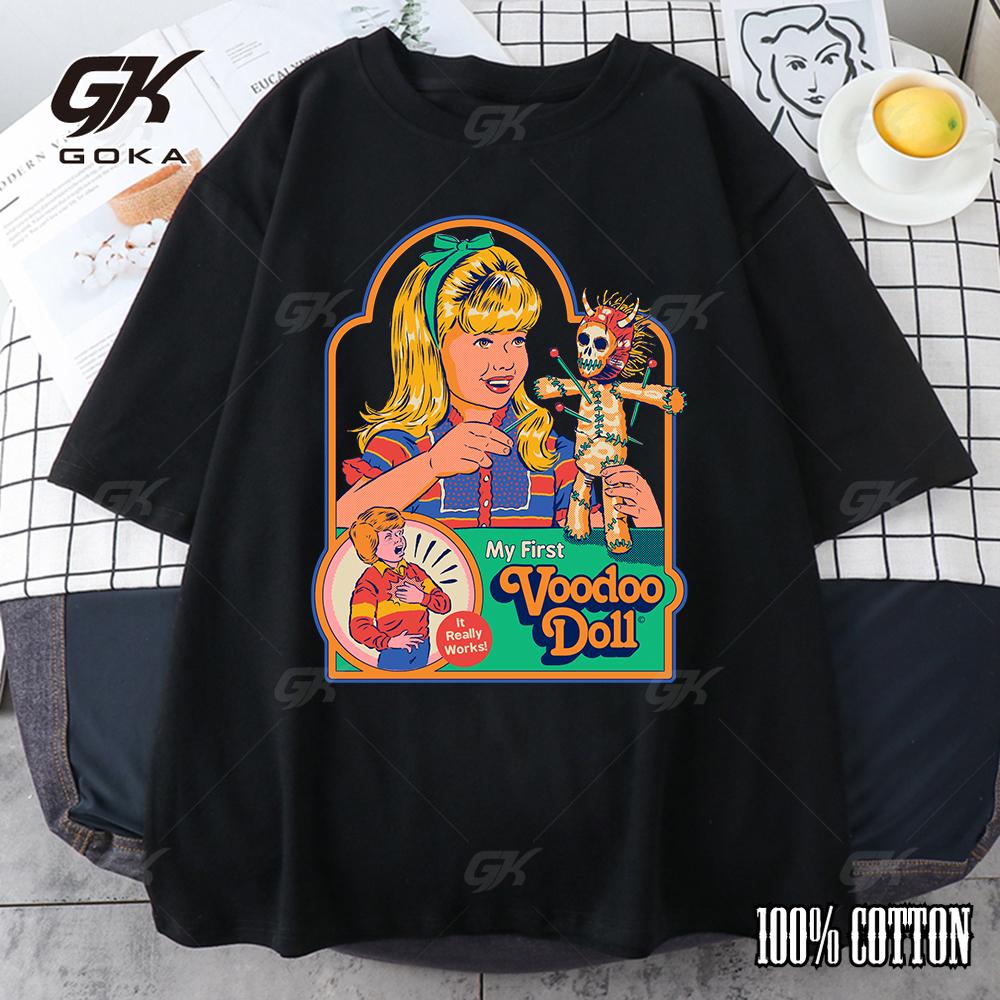 

Horror Comic Series My First Voodoo Dall Graphic TShirs Classical Oversized Tops Unisex Women s Casual Cotton 4XL Men clothing 4XL