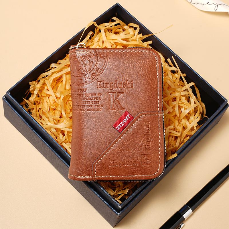 Nueva cartera para hombre, cartera corta para hombre, cartera Atmosphere sencilla y práctica, cartera de gran capacidad para múltiples tarjetas.