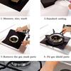 10pcs Gas Range Stove Cover Thickness 0.2mm Waterproof Reusable Heat Resistant Fiberglass Gas Stove Protector Pad Black
