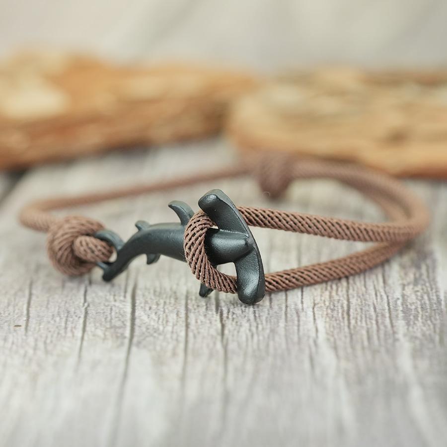 

New Marine Animal Lovers Shark Bracelet For Men Sliding Adjustable 7 Colors Grade A 3mm Thin String Braslet Pulseria Hombre