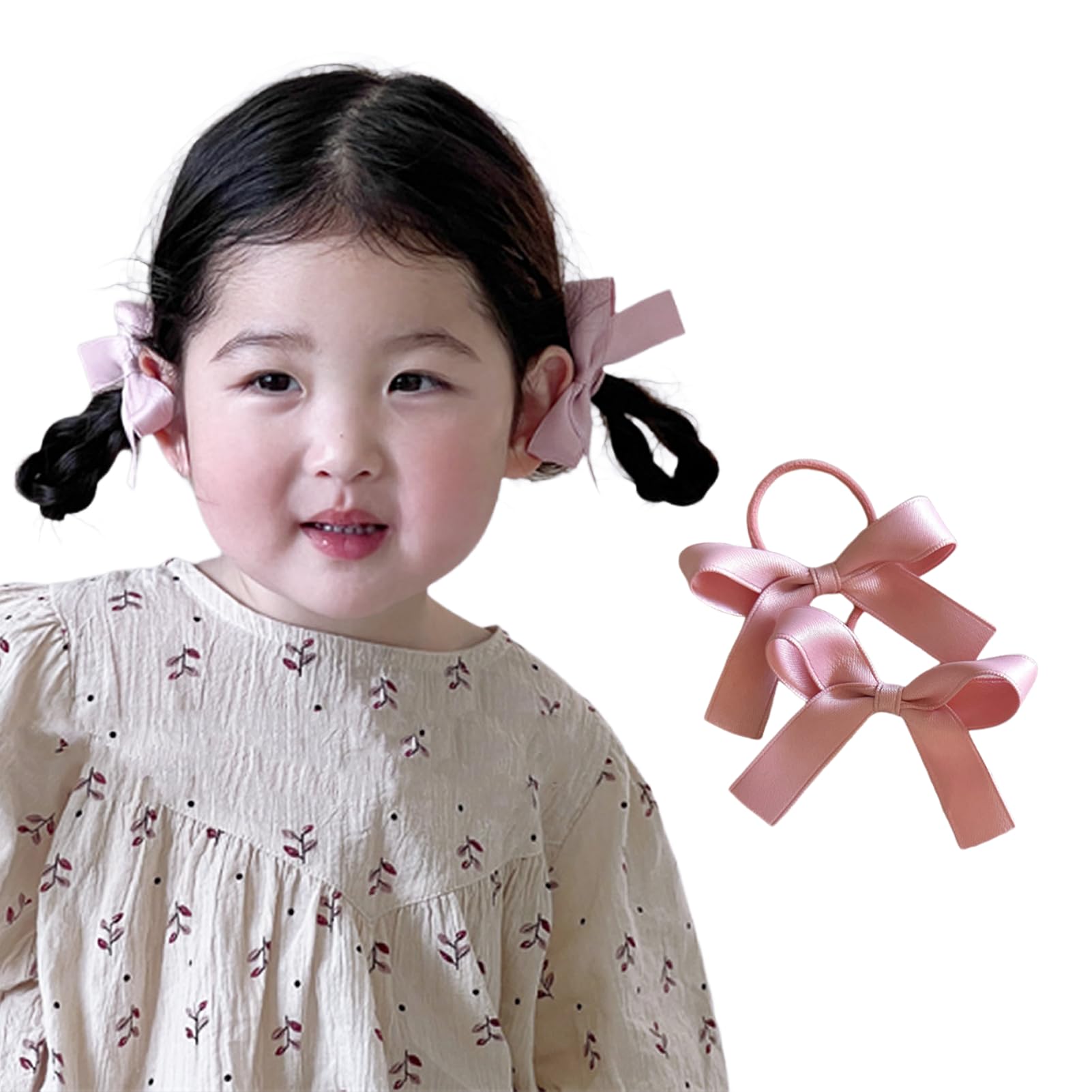 Fesanla Children s Hair Ties, Ribbon Hair Accessories, Set of 2, Satin Hair Ties, Hair Ribbons, Perfect for School Entrance Ceremonies, Birthdays,