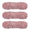 3 Skeins Chenille Yarn Soft Blanket Yarn Polyester Velvet Fancy Fluffy Yarn Knitting for Crochet Weaving Scarf, White