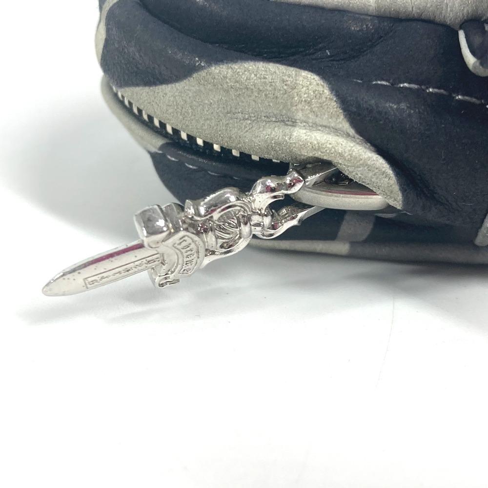 CHROME HEARTS WRISTHER BACK PACK Camouflage Pouch Bracelet Pouch Leather Gray