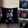 Butterfly INS Cushion Cover Natural Linen Organic Fabric DoubleSided Printing Sofa Home Decor Gift Pillow Case