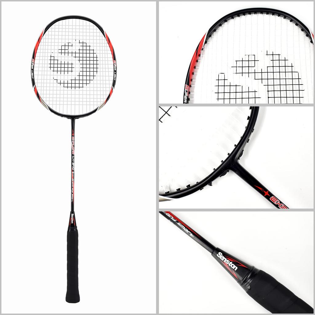 Senston 2-Piece Carbon Fiber Badminton Racket Set - Includes 1 Carrying Bag