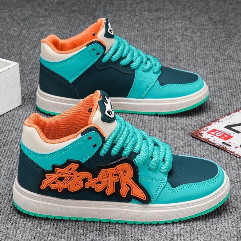 

Fashion Men s Skateboard Shoes Autumn/Winter Fashion Sports Shoes Retro Thick Bottom Lace Up Comfort Non Slip Casual Shoes Sneakers 2025 44