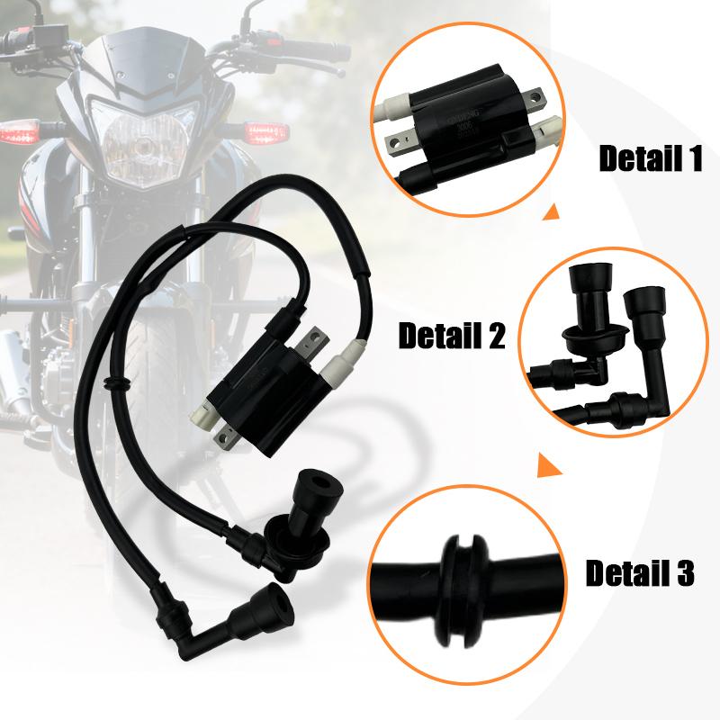 NS200 Ignition Coil For Bajaj Pulsar NS 200 Ignition Wire Cap Set Replacement Double Holes Wries Motorcycle Accessories