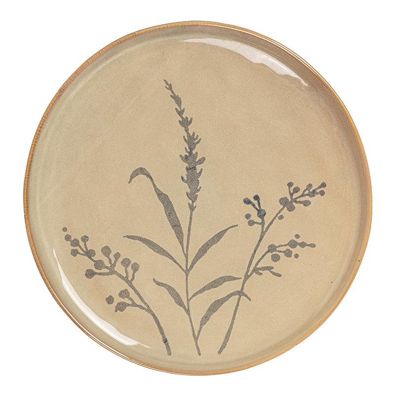 Talerz Retro Ręcznie Malowany Duży Talerz Ceramiczny Domowa Zastawa Stołowa Okrągły Talerz Danie Inwentarz Talerz w Kształcie Serca Talerz Talerz Zachodni