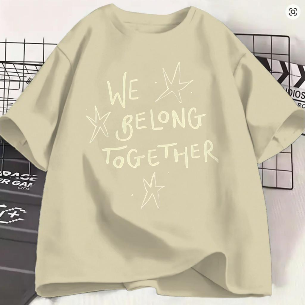 Oversized Tshirt Summer Harrys Styles We Belong Together Hipster Tshirts  100 Cotton Tee Shirt For Unisex Aesthetic Big Size