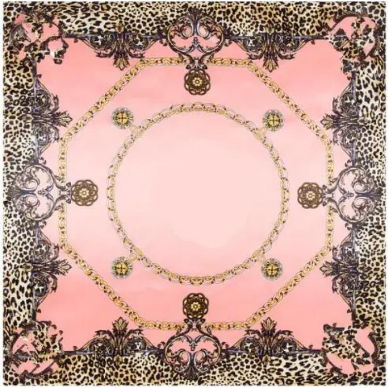 90x90cm Square Scarf Fashion Scarves For Women Leopard Printed Silk Scarf Female Shawl Bandana For Head Hijab Scarfs For Ladies