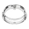 7 Inch Motorcycle Headlight Adapter Round Mounting Ring Bracket Head Lamp Adapter Silver
