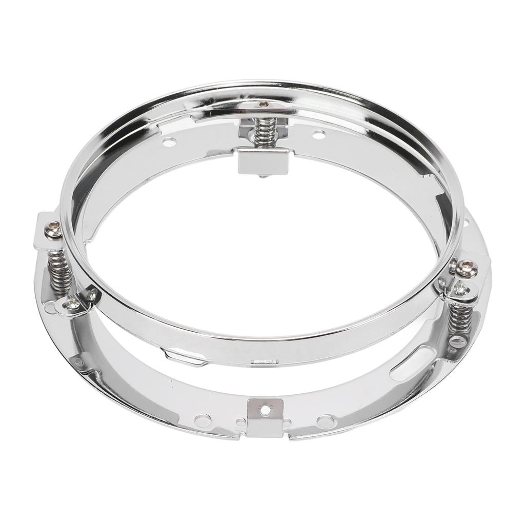 7 Inch Motorcycle Headlight Adapter Round Mounting Ring Bracket Head Lamp Adapter Silver