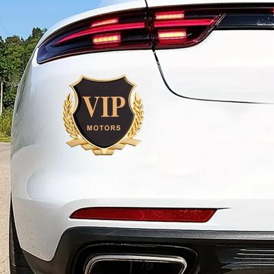 1 Stück Autoaufkleber kreative Persönlichkeit VIP-Autologo VIP-Wortmarke Seitenmarkierung Dekorativer Aufkleber Modifizierter Metall-Heckmarkierungsaufkleber