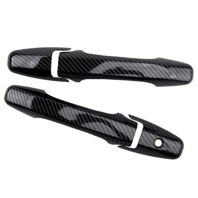 For Honda Civic Coupe 2 Door 2006 2007 2008 2009 2010 2011 Car Carbon Fiber Style Exterior Door Handle Moulding Cover Trim Decor