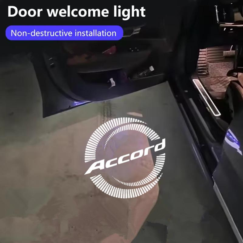 

For Honda Accord 7Th 8Th 2003 2004 2005 2006 2007 2008 - 2012 Car Door LED HD Welcome Courtesy Shadow Projector Lamp Logo Light 2PCS