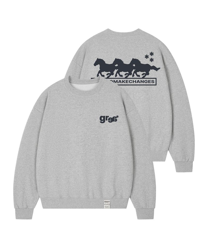 GRAVER [Unisex] 3 Horse Sweatshirt_5 Colors