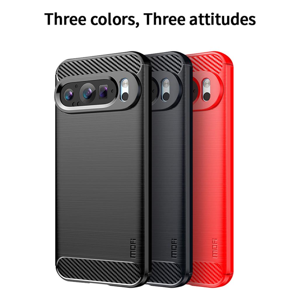 MOFI JK TPU Series-1 For Google Pixel 9 TPU Case Slim Phone Cover Carbon Fiber Texture