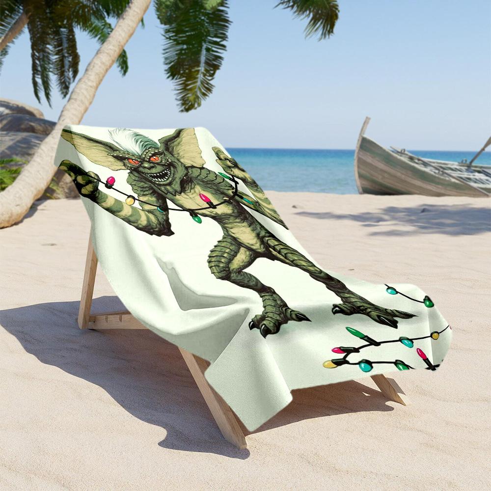 Gremlins Beach Towel Super Soft Microfiber Quickdry Fabric Comfortable Lightweight Suitable for Swimming, Gym, Camping, Yoga Vacation