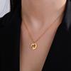 Simple Fashion Mother Love Necklace Round Pendant Baby Mom Jewelry Gift