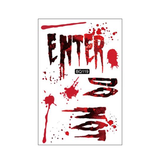 Window Sticker Removable Horror Traceless Reusable Scary Scene Layout PVC Ghost Shadow Blood Handprint Halloween Electrostatic Window Cling Showcase