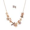 Enamel Set: Zinc Alloy Floral Necklace & Earrings for Women