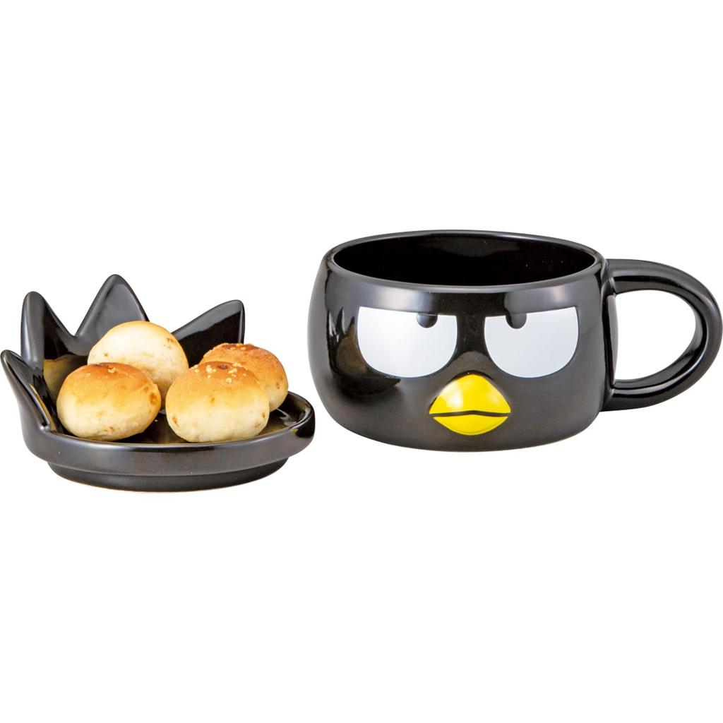 Sanrio 3D Mug with 12 x Mug with Birthday san4555 "Bad Badtz-Maru" Lid, Approx. 300ml, Approx. 12cm, Tableware, Collectibles, Lid, Gift,