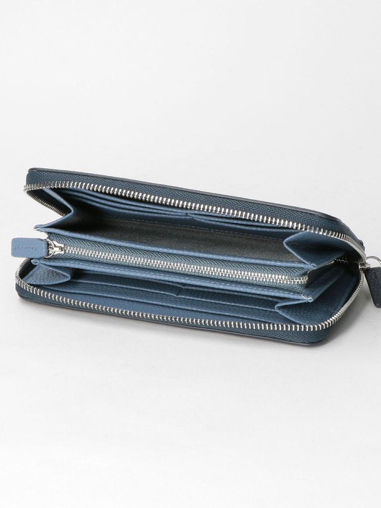 United Arrows Green Label Relaxing Grained Long 31466990325 0900 FREE Leather-Like Two-Color Wallet, BLACK(09)