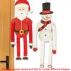 Christmas Cartoon Style Cute Home Decoration Store Window Display Santa Claus Style Christmas Tree Ornaments 1PC/3PCS