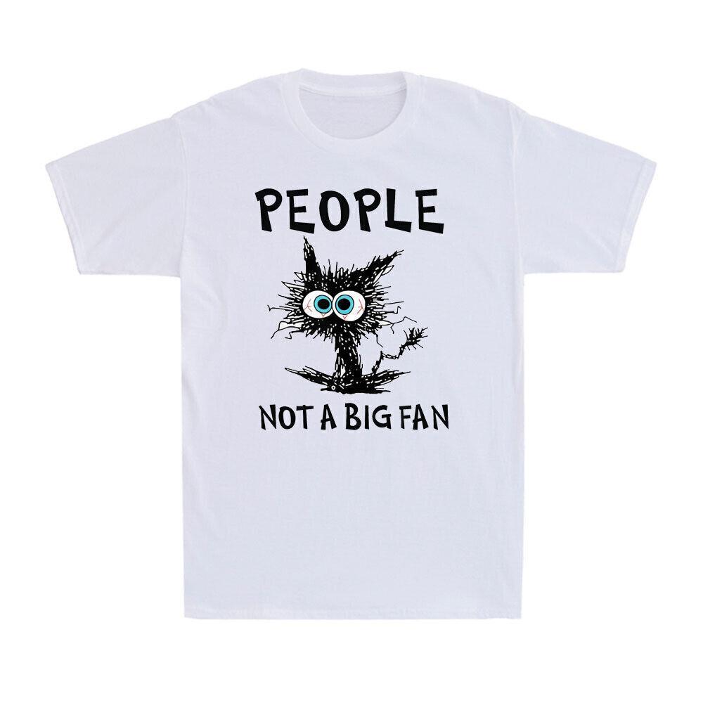 People...Not A Big Fan Funny Sarcastic Saying Cat Lover Gift Retro Men s T-Shirt M