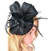 Tea Party Fascinator Hat for Party Wedding Women Feather Mesh Fascinator Hair Pin Hat Big Flower Church Cap Headdress