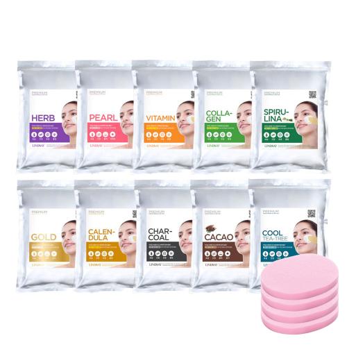 Lindsay Premium Modeling Pack 1kg + 4 Cleansing Sponges Tea Tree + 4 Cleansing Sponges