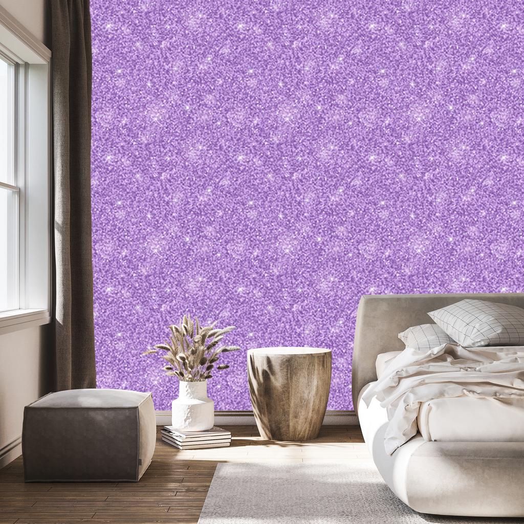 Lavender and purple glitter wallpaper for living room and bedroom 50x1000